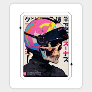 Skull Racer Sticker